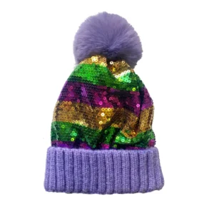 sequin-beanie-with-pom-pom-white