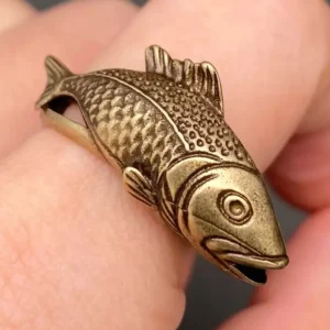 bronze-carp-fish-adjustable-ring