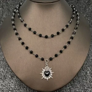 gothic-black-heart-double-layered-crystal-beaded-necklace-gt