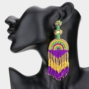 felt-back-mardi-gras-seed-beaded-fringe-dangle-earrings