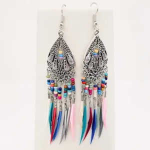 bohemian-colorful-feather-tassel-earrings-bj
