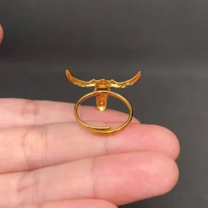 enamel-bull-head-18k-gold-plated-stainless-steel-ring-fgs